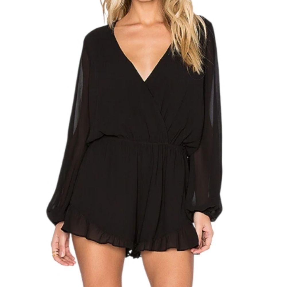 Nic & Jo Black Sheer Sexy Romper